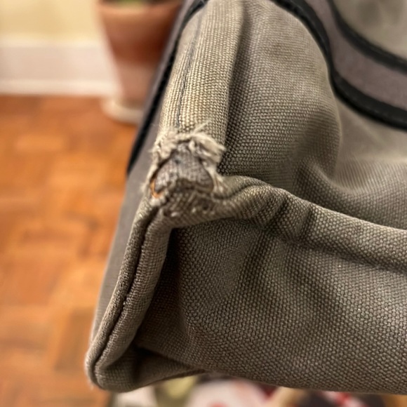 Hermès Grey Canvas Fourre Tout PM Handbag Authentic - Picture 8 of 13